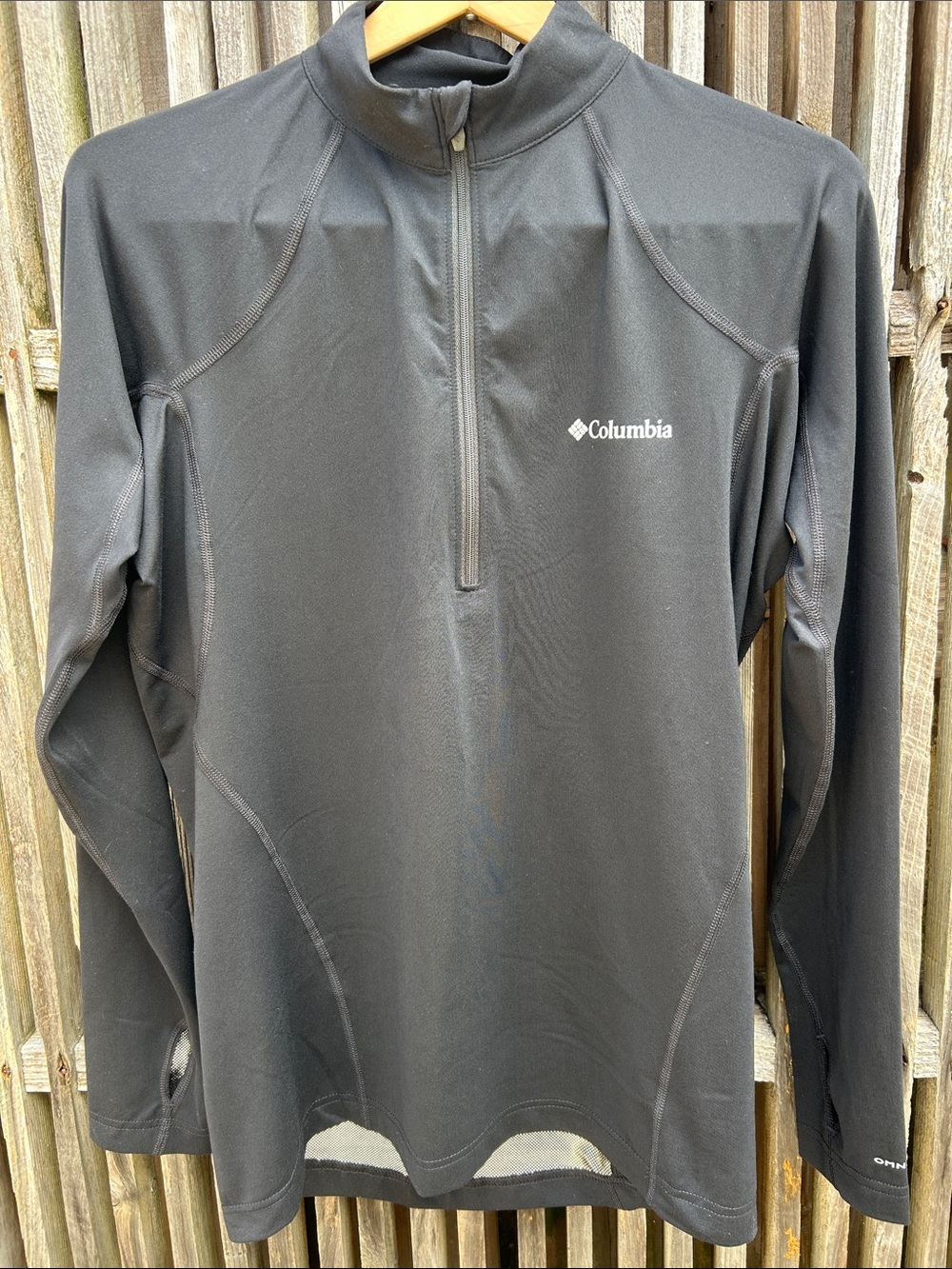 Columbia Men Omni-Heat Half Zip Pullover Base Layer Black Medium M